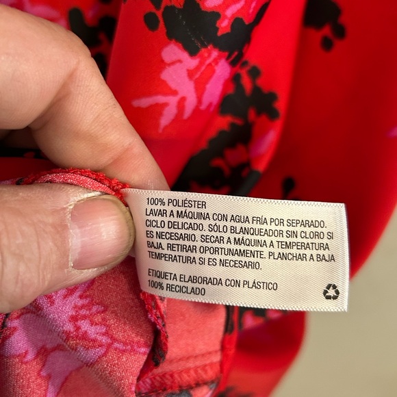 A New Day | Vibrant Red and Black Floral Dress | Size Small - Picture 3 of 5